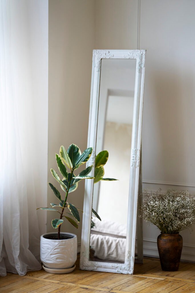 Large Mirror with Shelf